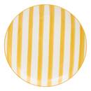 Set of 6 Dinner Plates "Charlie" Porcelain, D.26.8 cm Yellow