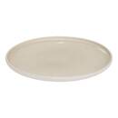 Lot de 4 assiettes plates "Chiara" Stoneware (ceramic), D.27 cm Beige