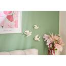 Set of 3 Wall Decorations "Rose Flower" White, 15.5x10 cm White