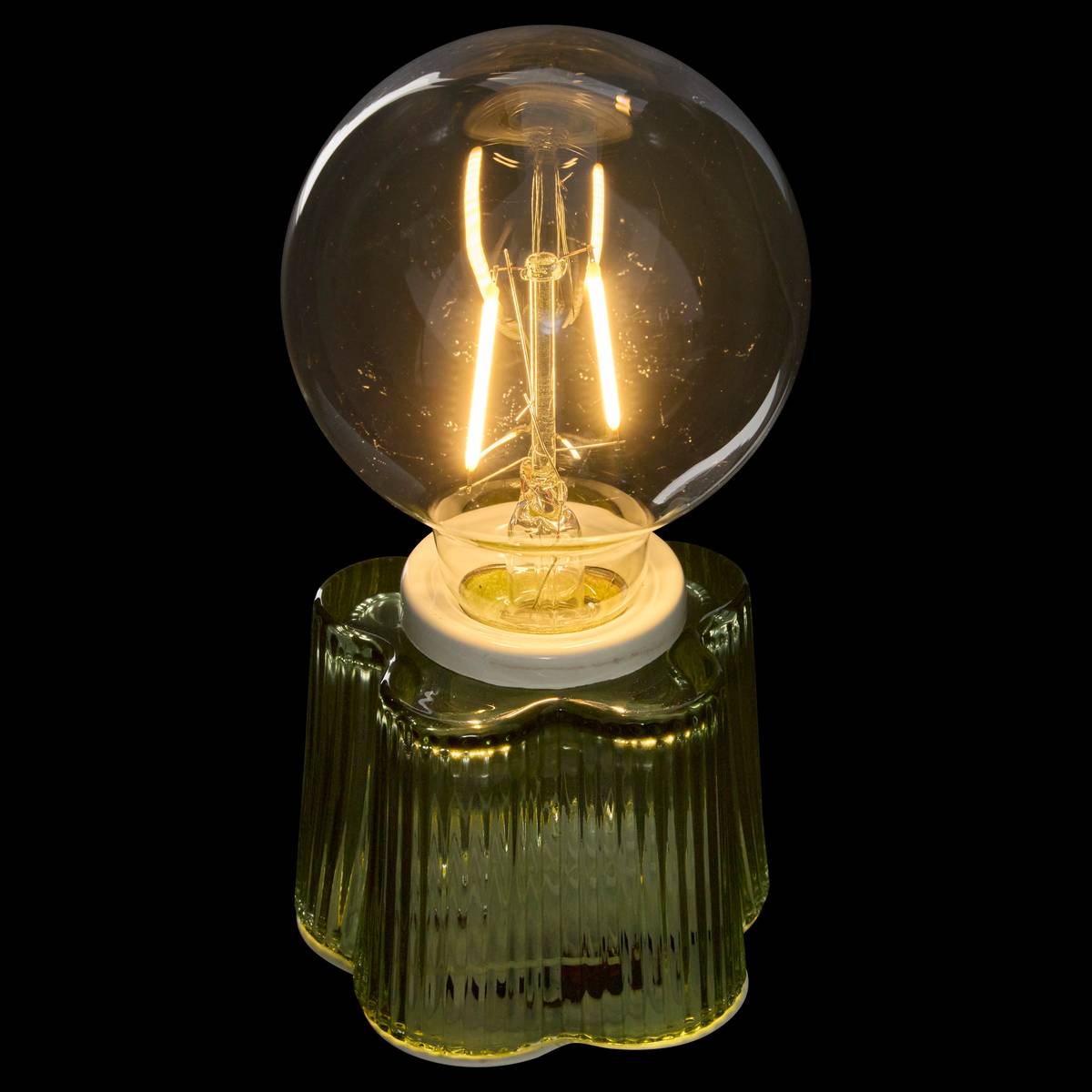 Lamp "Flower" Battery, H.16 cm Green