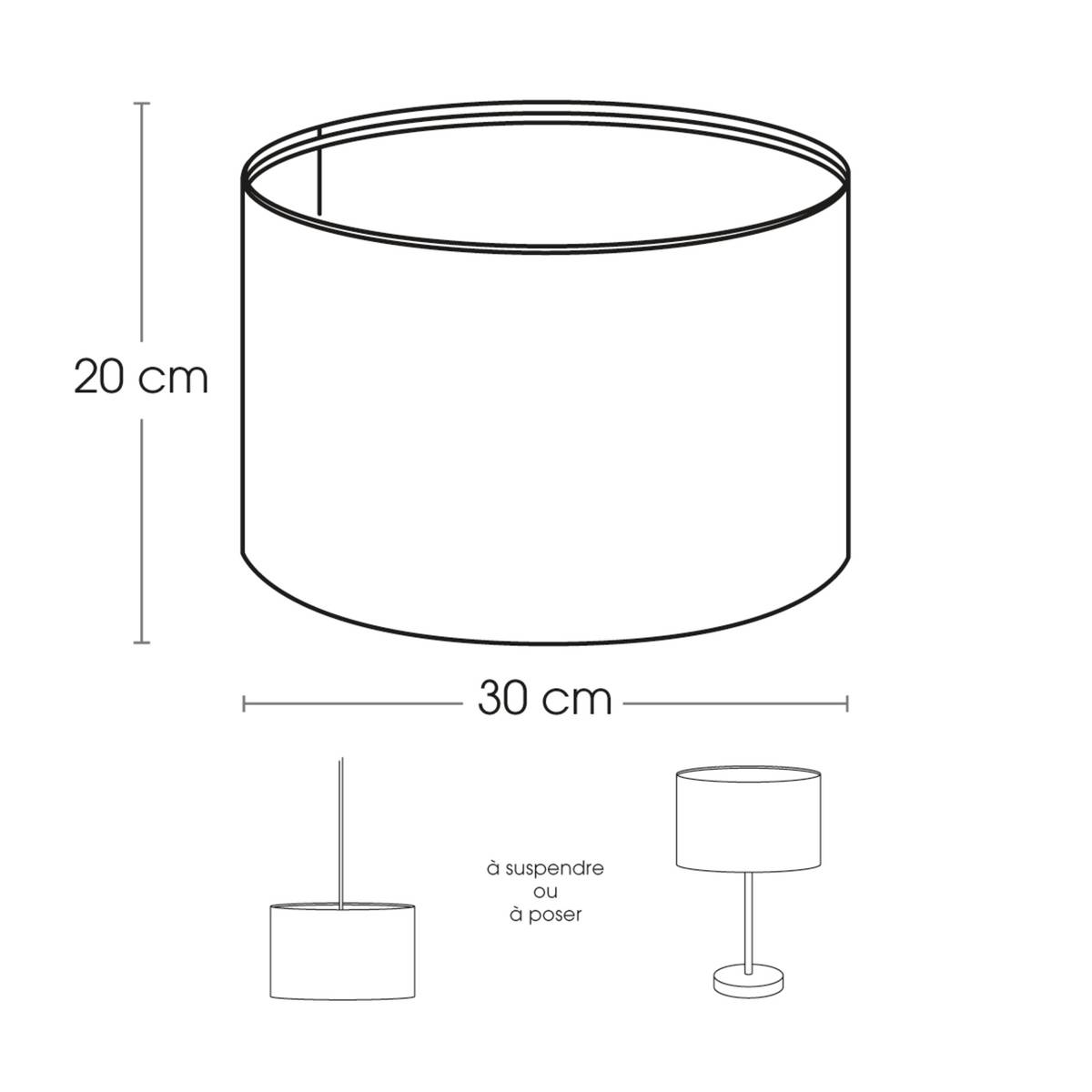 Lampshade "Beline" White 2, D.30 cm White 2