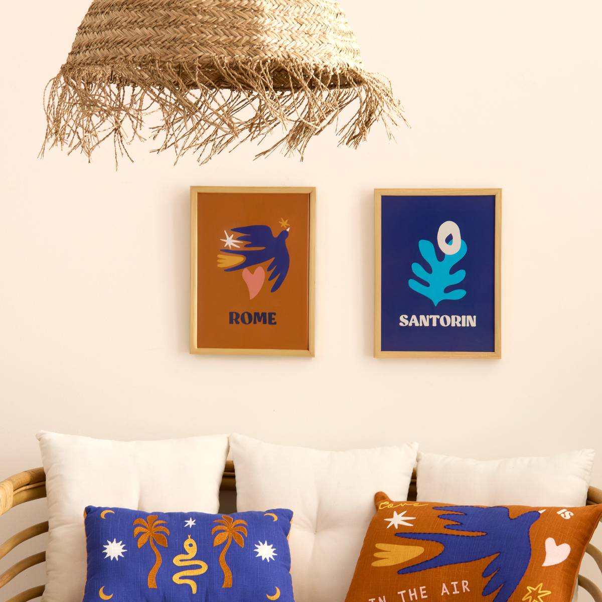Framed Poster "Libe" Blue, 40x30 cm Blue