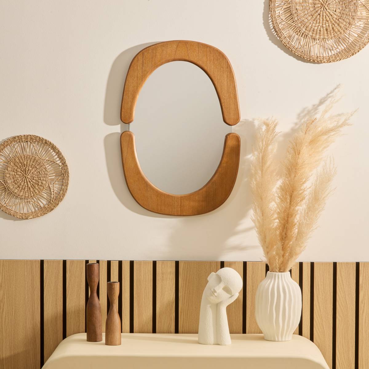 Mirror "Antoine" Mahogany Brown, 58x40 cm Mahogany Brown