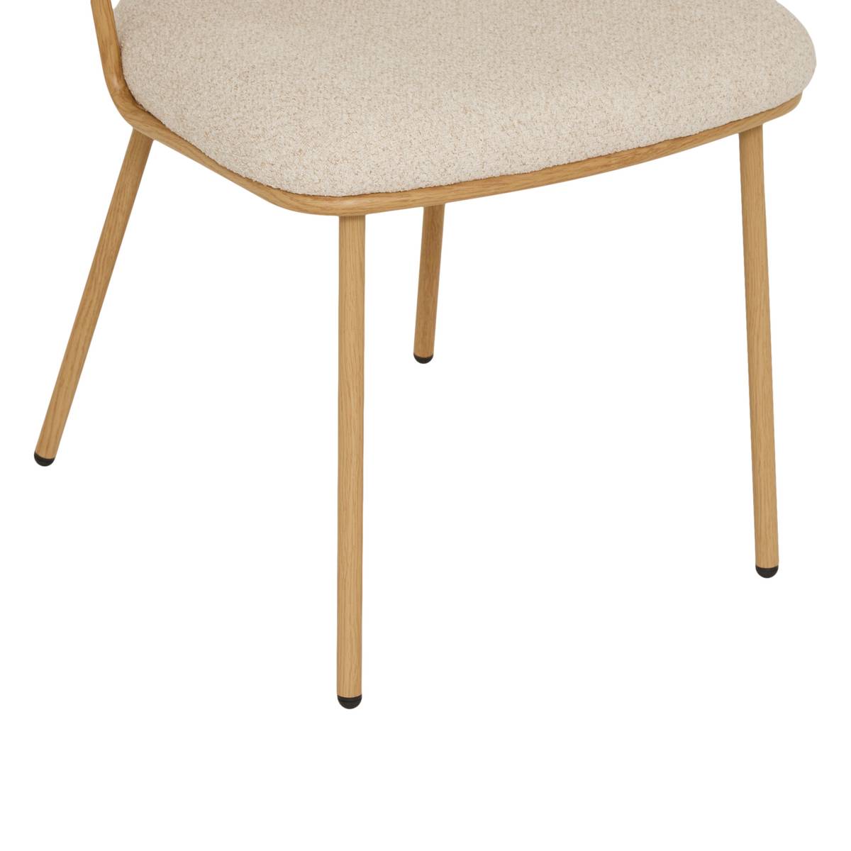 Set of 2 "Alba" chairs Steel, Polyester, Beige Beige / Gold