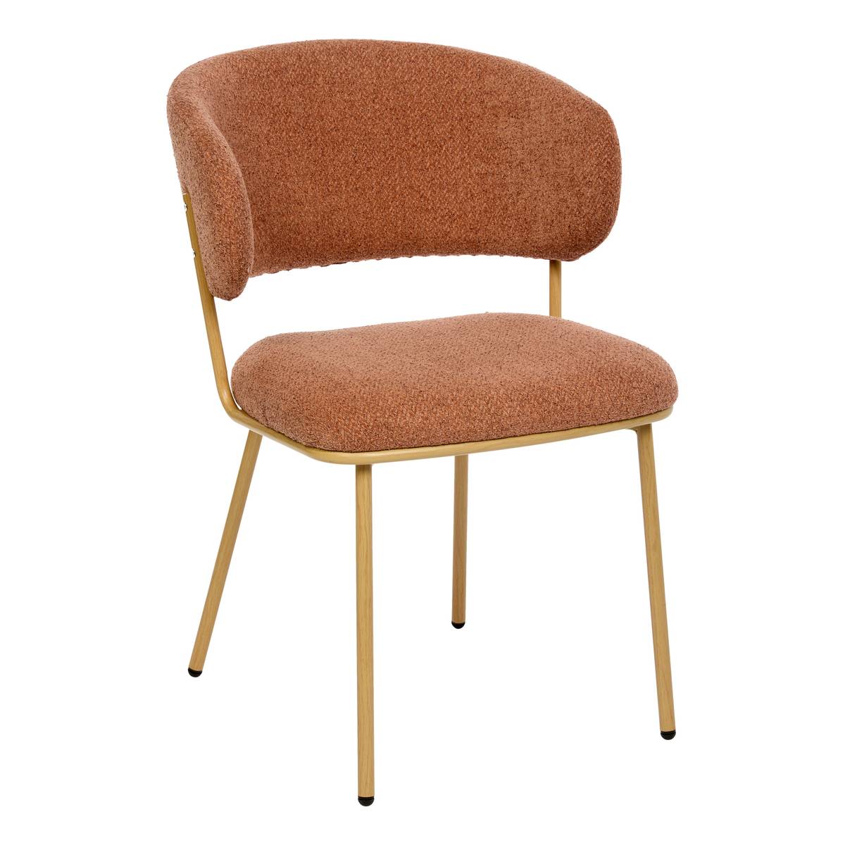 Set of 2 "Alba" chairs Steel, Polyester, Terracotta Terracotta