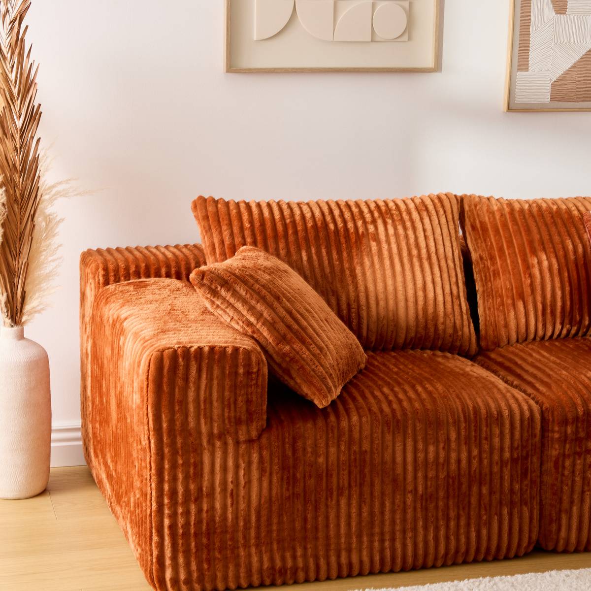 Sofa "Solka" 3 seats, L. 254 cm, Amber Amber