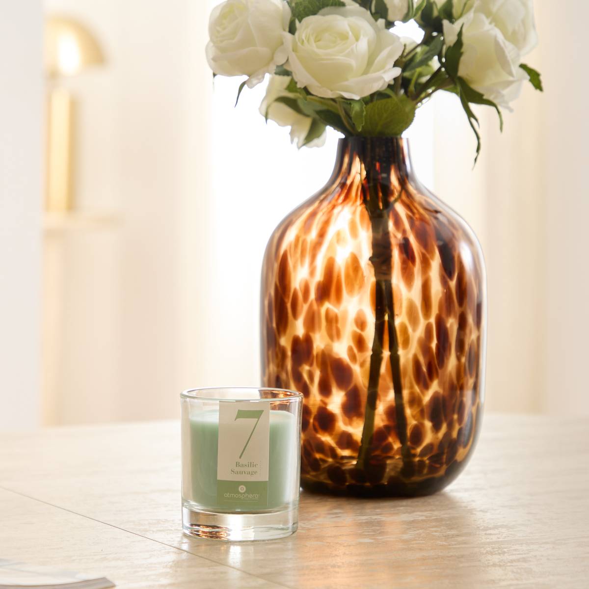 Scented Candle "Numia" Scent Gourmet, Basil, 180g Basil