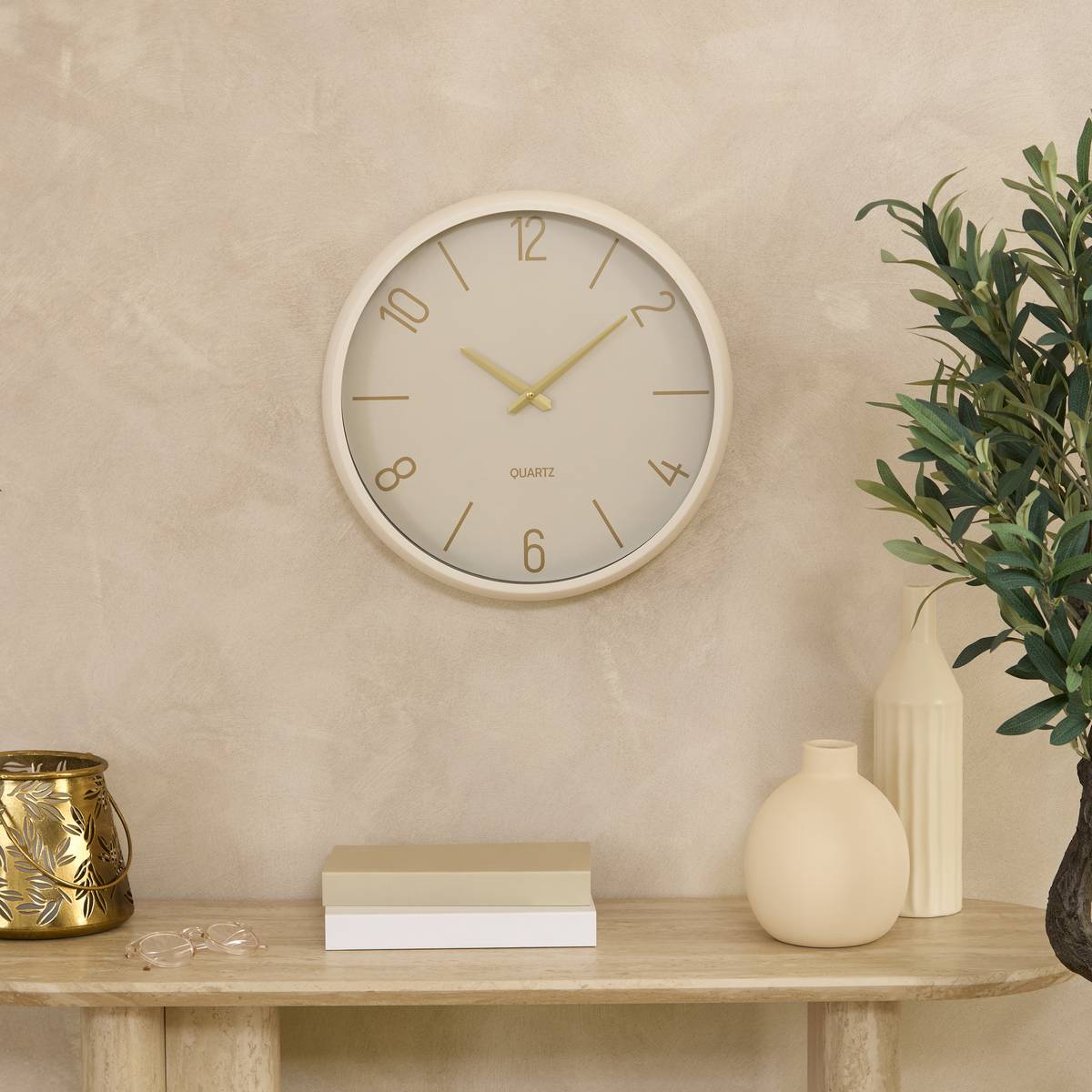 Clock "Yann" Gold, 38x6 cm Gold