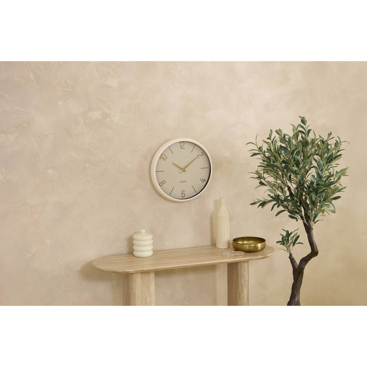 Clock "Yann" Gold, 38x6 cm Gold