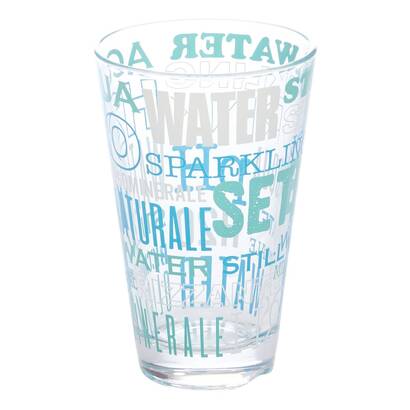 Tall tumbler "aqua" 310 ml, glass, blue