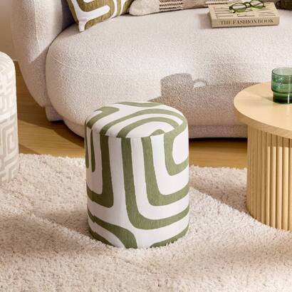 Pouf "delor" cedar green