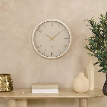Clock "yann" gold, 38x6 cm