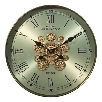 Clock "michel" green, 45x7.5 cm