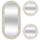 Set of 3D Mirrors "Anny" (Set of 3) Beige, 25x25 cm Beige