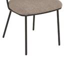 Set of 2 "Alba" chairs Steel, Polyester, Beige Beige