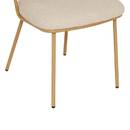 Set of 2 "Alba" chairs Steel, Polyester, Beige Beige / Gold