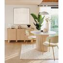 Set of 2 "Alba" chairs Steel, Polyester, Beige Beige / Gold