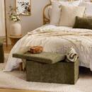 Folding double pouf "Soana" Khaki Green, 76x38 cm Khaki green