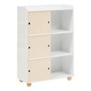 Children's storage unit 3 doors 2 levels "Bouli" Beige, 69.5x30 cm Beige
