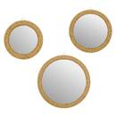 Set of 3 Mirrors "Tilia" Brown, D.23.5/32.5/40 cm Brown