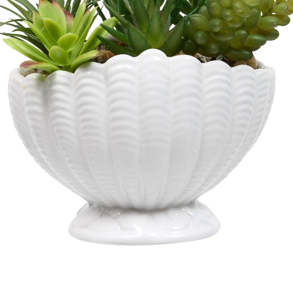 Artificial Plant "Ocea" H.20 cm White