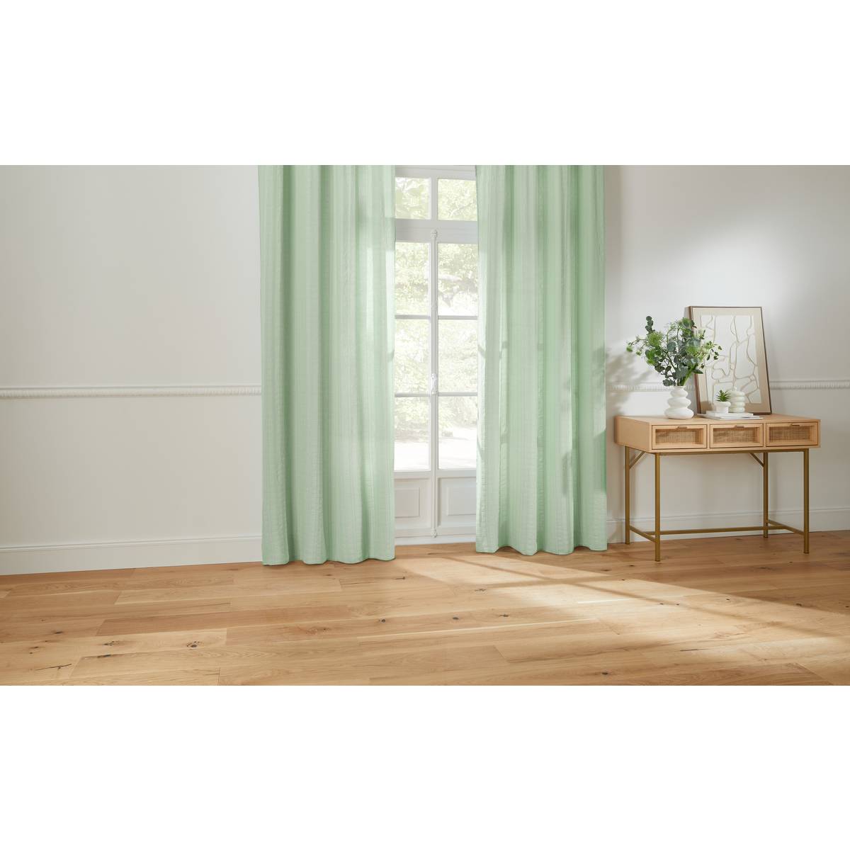 Sheer Curtain "Noa" Celadon Green, 240x140 cm Celadon green