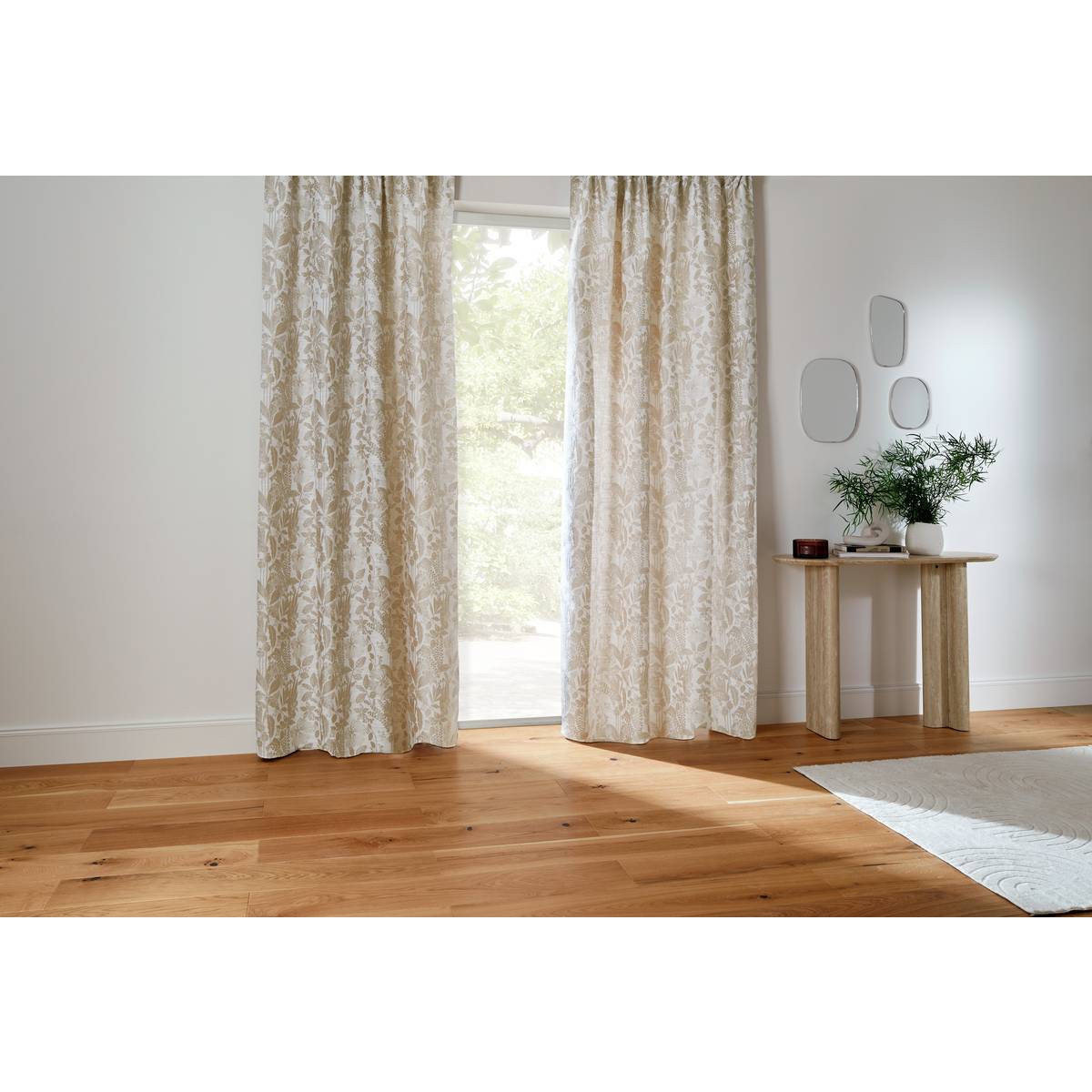 "Samara" Curtain Beige linen, 260x140 cm Linen beige