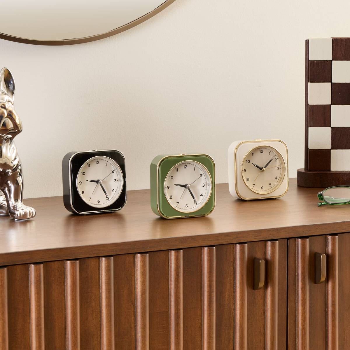 Alarm Clock "Tudy" 10x10.3 cm Black