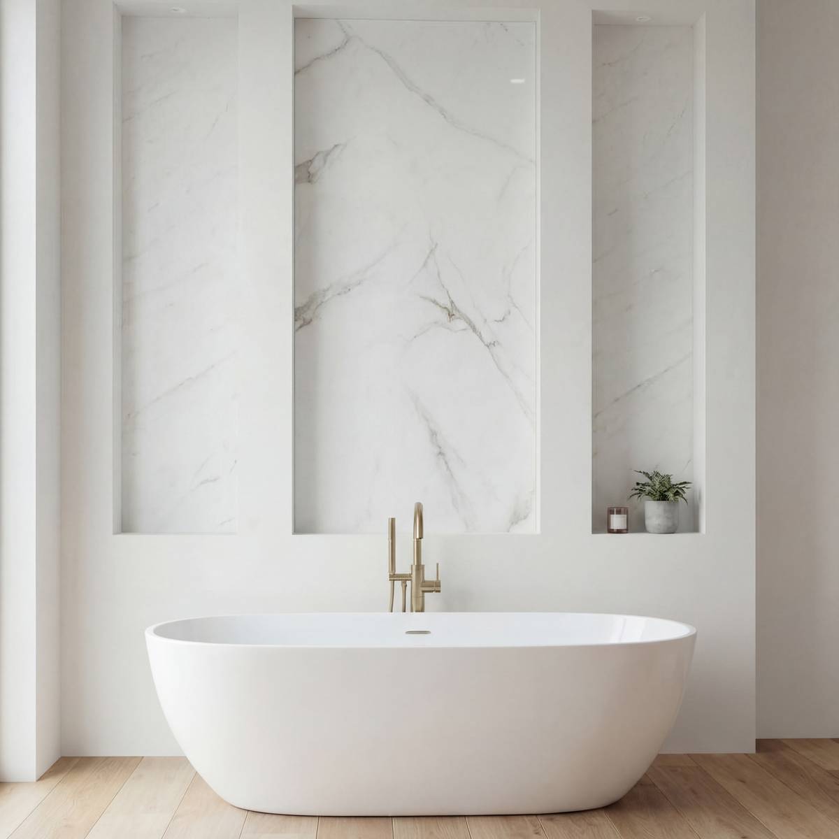 Decorative Wall Panel "Bano" 240x60 cm, White White