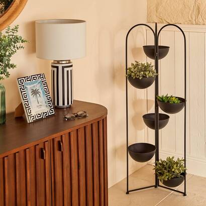 Plant stand "reso" black, 124x42 cm