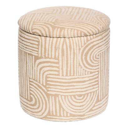 Ottoman storage "nubo" beige, d.31 cm
