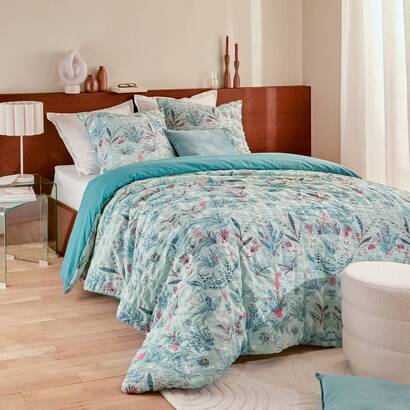 "marine vegetation" bedding set celadon green, 240x220 cm