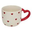 Set of 4 "Valentine" mugs 220 ml, New Bone China (Porcelain), White White