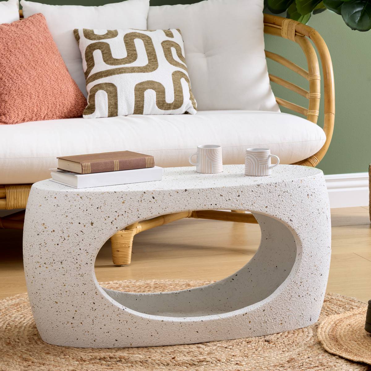 Side Table "Narlon" 80x33 cm, White White