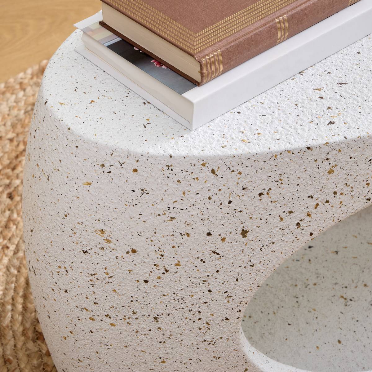 Side Table "Narlon" 80x33 cm, White White