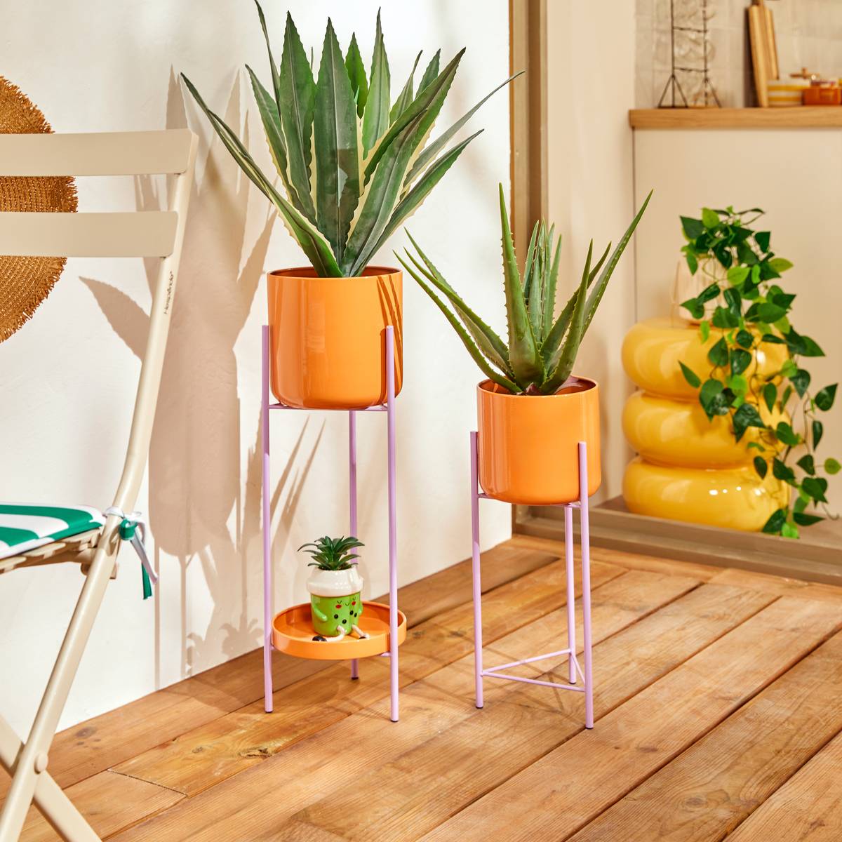 Planter "Pool" Light orange, H.60 cm Light orange