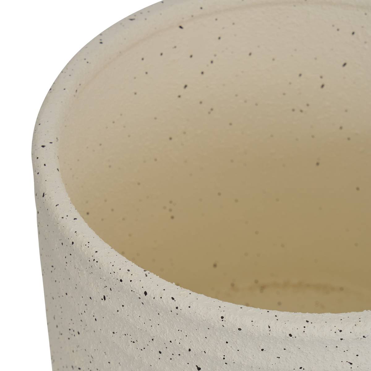 Set of 3 plant pots "Elly" White stoneware, D.17.5/21.5/25 cm White