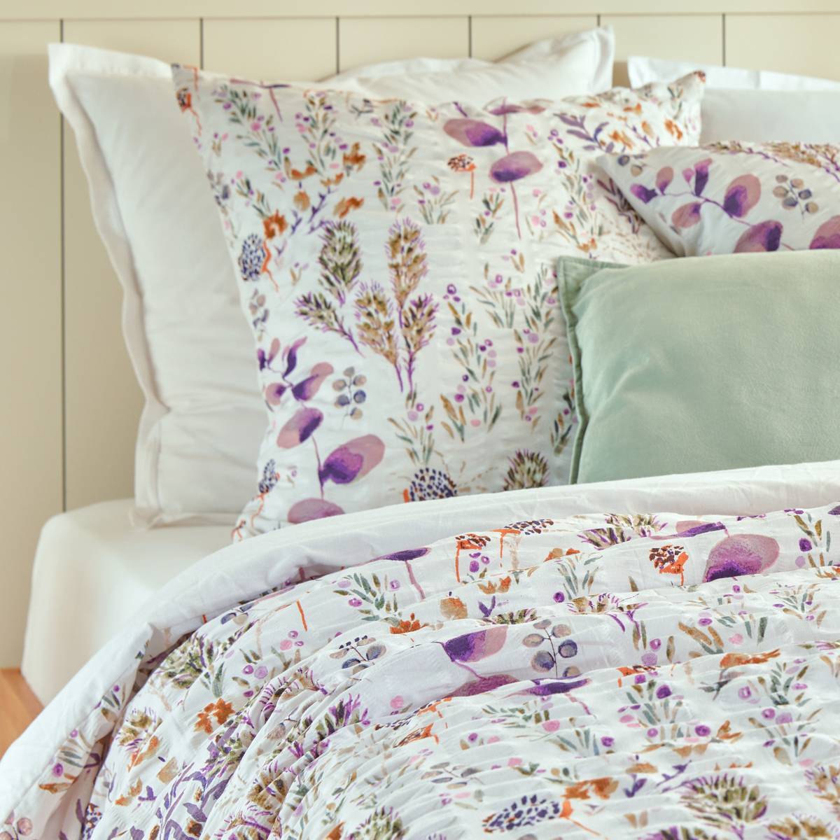 "Floral" Bedding Set White, 240x220 cm White 1
