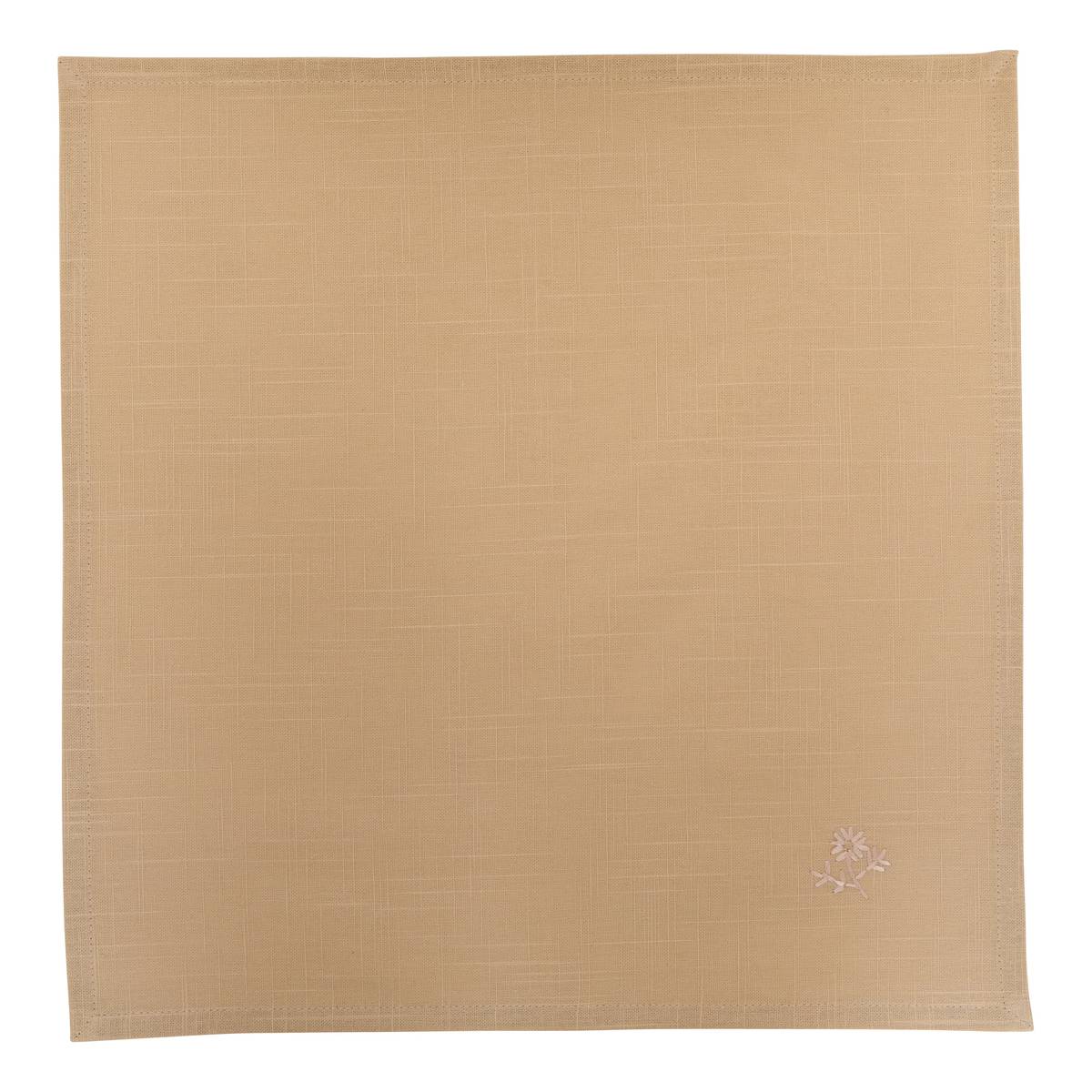 Set of 4 "Joy" napkins Beige linen, 180 g/m2, 40x40 cm Linen beige