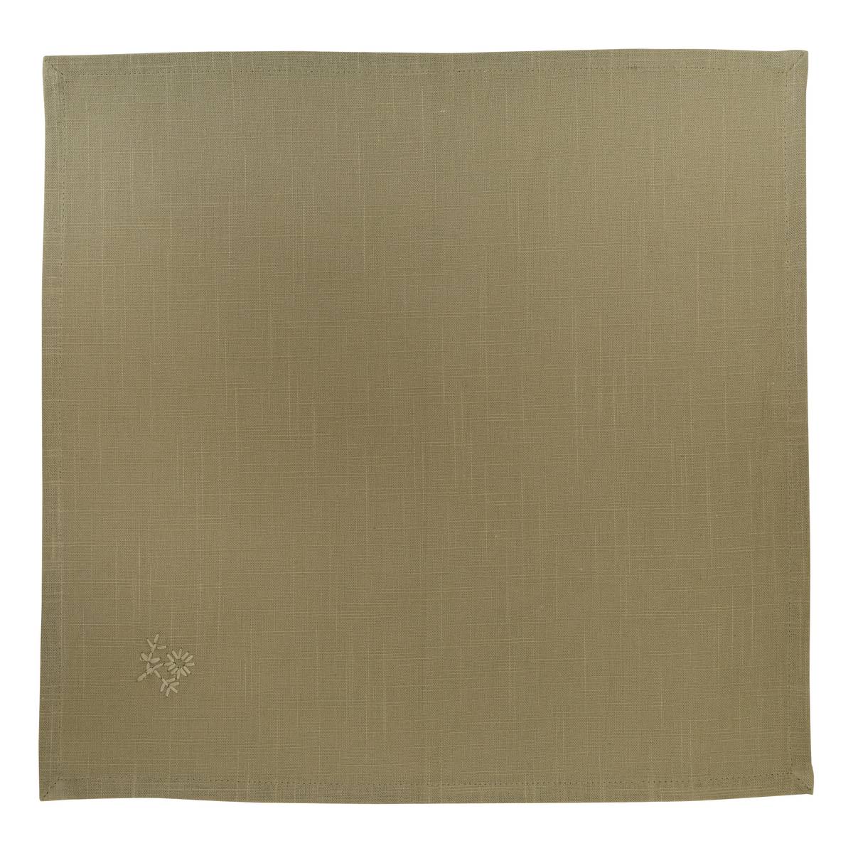 Set of 4 "Joy" napkins Khaki green, 180 g/m2, 40x40 cm Khaki green