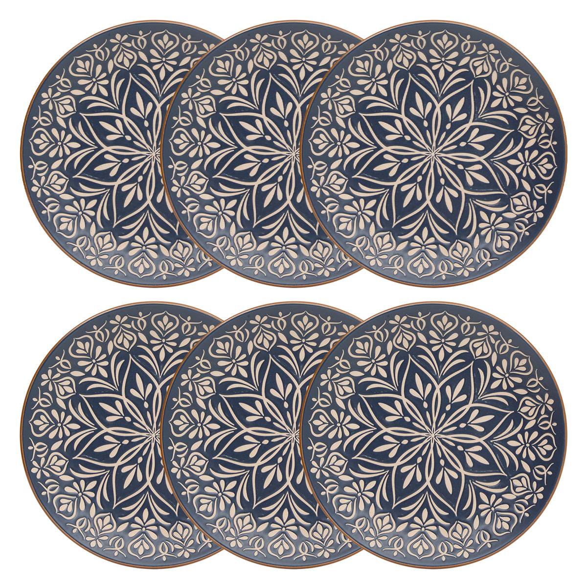 Dessert plate "Ines" stoneware (ceramic), D.20.5 cm Blue