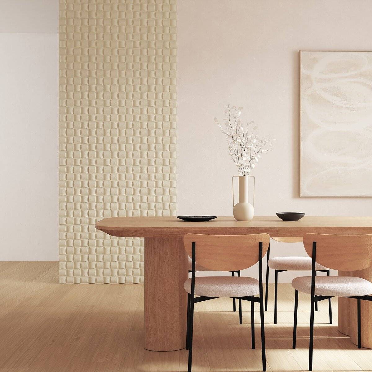 Set of 2 Wall Stickers "Oren" White, 30x30 cm White