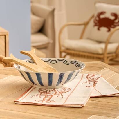 Salad bowl "oceania" porcelain, 25.8x25.8 cm