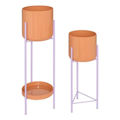 Planter "pool" light orange, h.60 cm