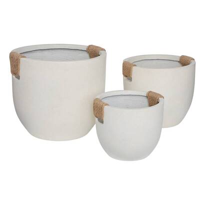 Flower pot "sien" white, d.30/38/47 cm