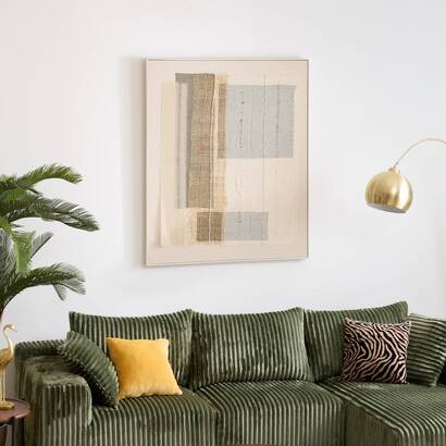 3d canvas "celio" beige linen, 100x120 cm