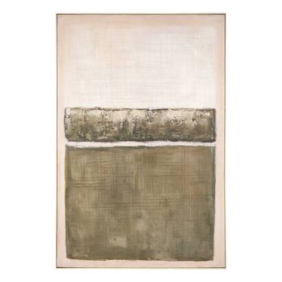 Framed painting 'alan' green, 100x150 cm