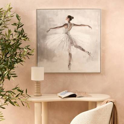 Framed canvas print "vivi" grey, 78x78 cm