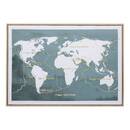 Framed canvas print "Fanyo" Emerald green, 70x50 cm Emerald green