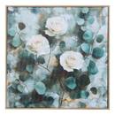 Framed canvas print 40x40 cm Blue